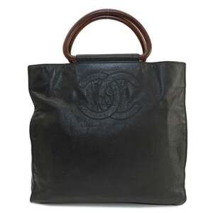 CHANEL Black Logo Tote Bag